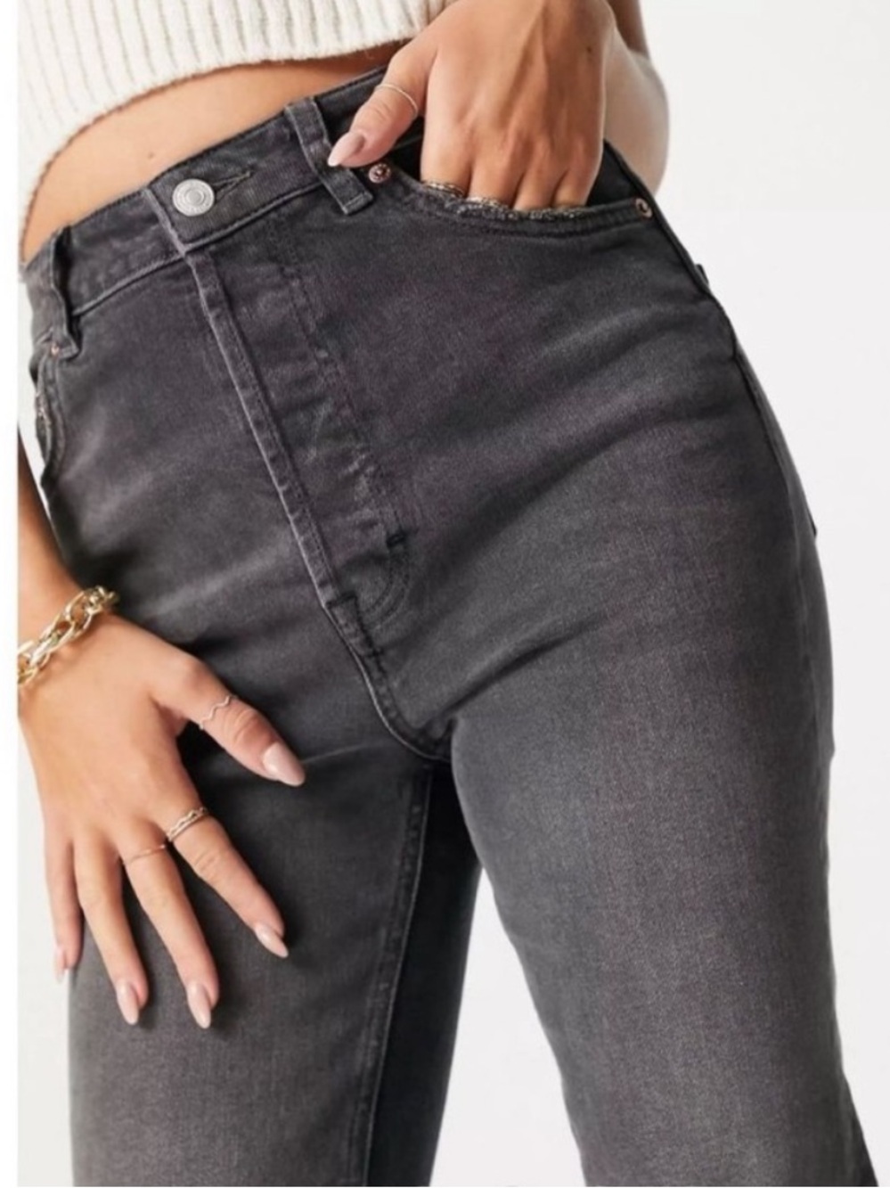 Free People Zuri High Rise Mom Jeans Size 26 - Picture 2 of 12